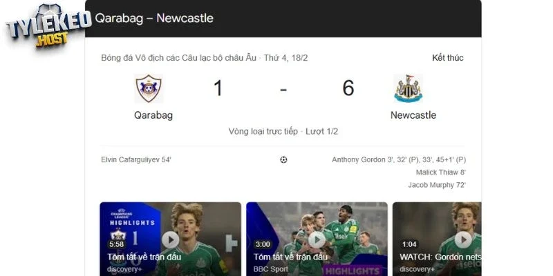 Dữ liệu đối đầu trong quá khứ