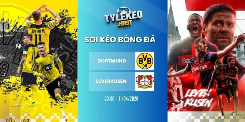 Ty le keo Dortmund vs Leverkusen - Bundesliga, 11/04/2026
